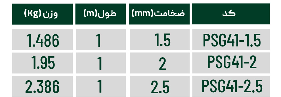پروفیل ساپورت G سایز4141