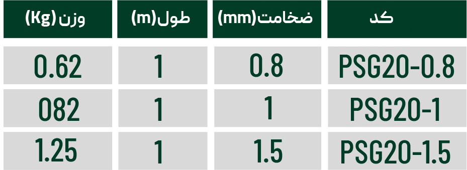 پروفیل ساپورت G سایز 3020