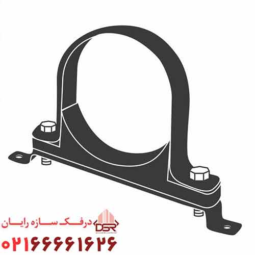 بست پایه دار سیاه روکشدار سایز 1 1/2 اینچ