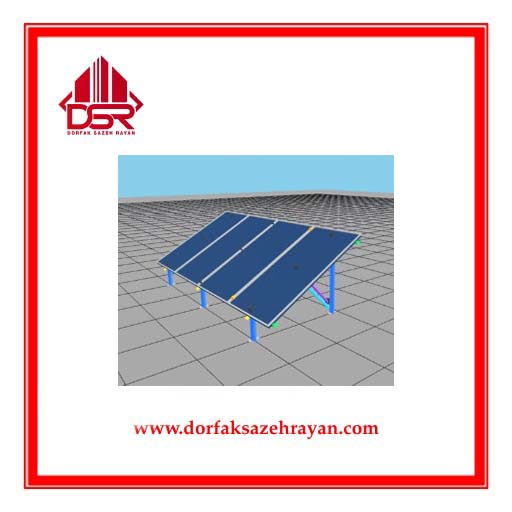استراکچر پنل خورشیدی 4 پنله 1 ردیف