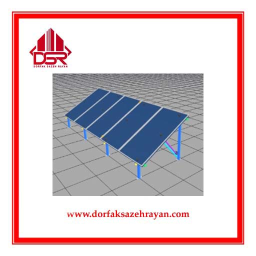استراکچر پنل خورشیدی 5 پنله تک ردیف