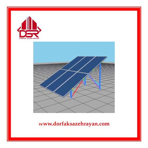 استراکچر پنل خورشیدی 6 پنله دو ردیف